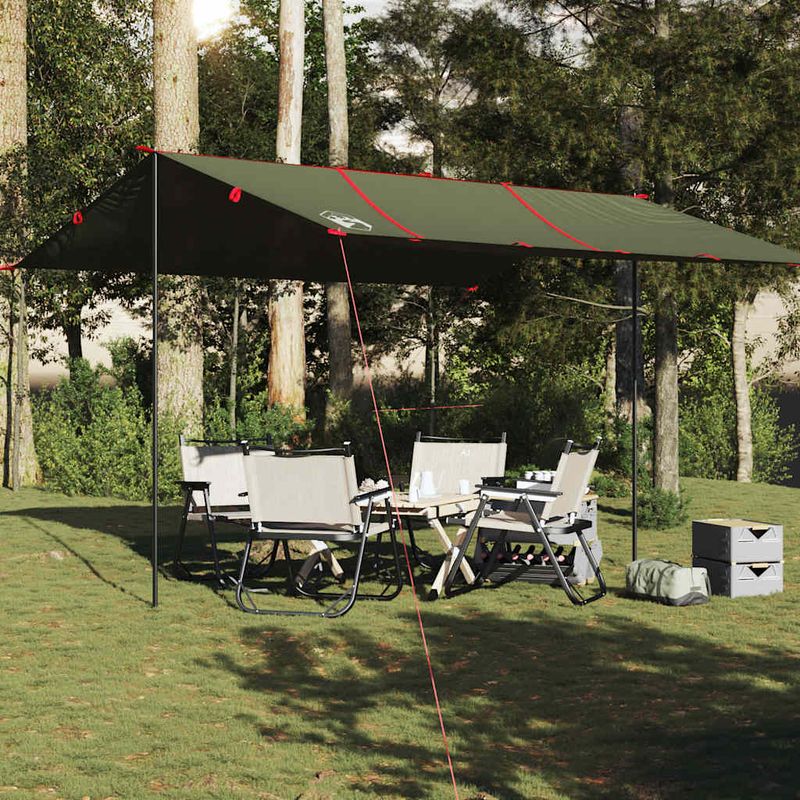 Sport si Outdoor - Camping - Copertine si adaposturi - Prelata de camping, verde masliniu, 451x420 cm, impermeabila - Infinity.ro
