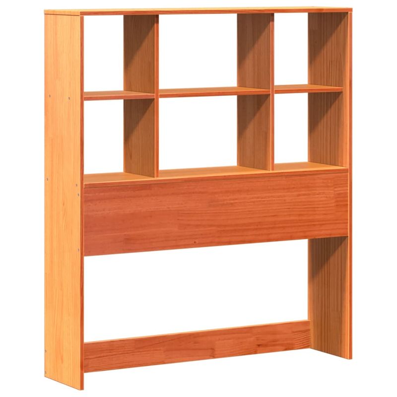 Casa si Gradina - Mobilier - Paturi si accesorii - Paturi - Pat biblioteca fara saltea maro ceruit 75x190 cm lemn masiv pin - Infinity.ro