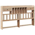 Casa si Gradina - Mobilier - Paturi si accesorii - Paturi - Pat cu biblioteca fara saltea, 180x200 cm, lemn masiv de pin - Infinity.ro