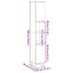 Casa si Gradina - Mobilier - Mobilier baie - Corpuri baie - Dulap de baie, lemn vechi, 30x30x190 cm, lemn prelucrat - Infinity.ro