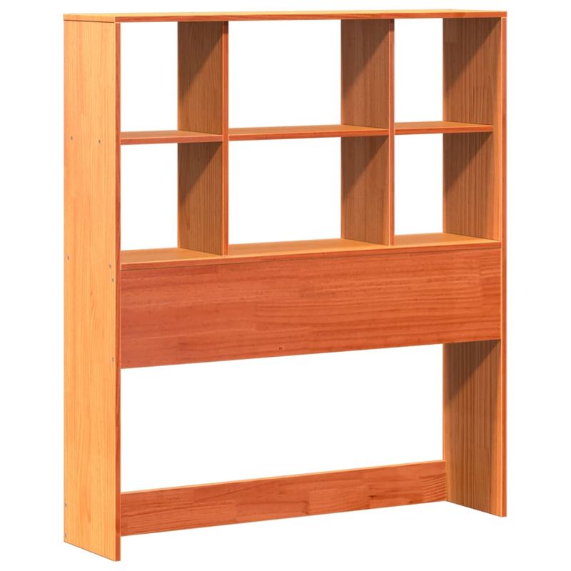 Casa si Gradina - Mobilier - Paturi si accesorii - Paturi - Pat biblioteca fara saltea maro ceruit 90x190 cm lemn masiv pin - Infinity.ro