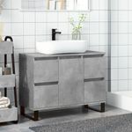 Casa si Gradina - Mobilier - Mobilier baie - Comode baie - Dulap chiuveta baie, gri beton, 80x33x60 cm, lemn compozit - Infinity.ro