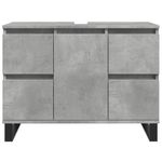 Casa si Gradina - Mobilier - Mobilier baie - Comode baie - Dulap chiuveta baie, gri beton, 80x33x60 cm, lemn compozit - Infinity.ro