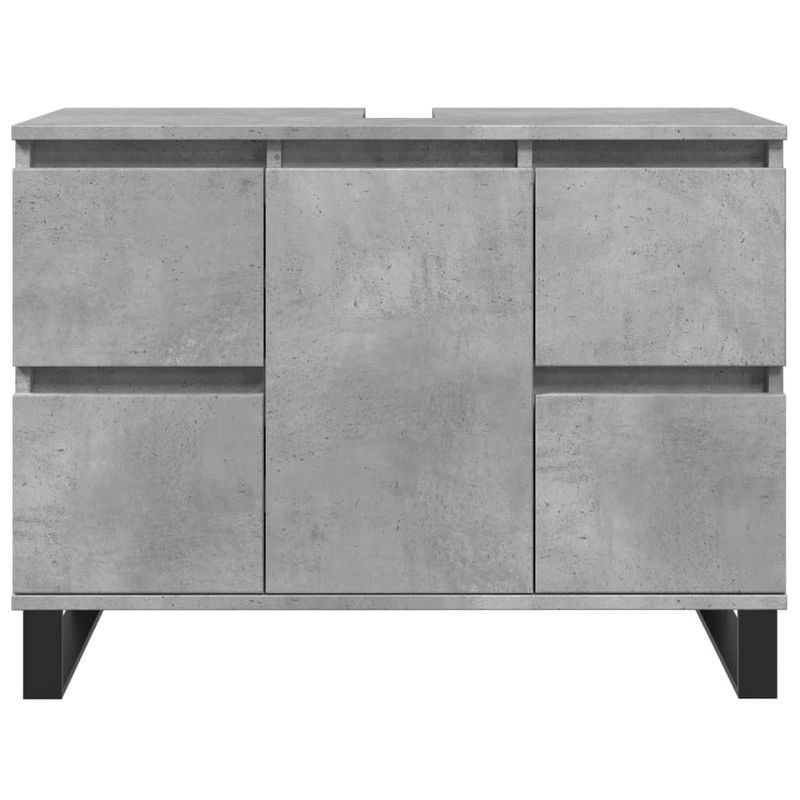 Casa si Gradina - Mobilier - Mobilier baie - Comode baie - Dulap chiuveta baie, gri beton, 80x33x60 cm, lemn compozit - Infinity.ro
