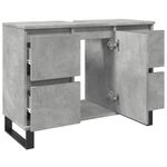 Casa si Gradina - Mobilier - Mobilier baie - Comode baie - Dulap chiuveta baie, gri beton, 80x33x60 cm, lemn compozit - Infinity.ro