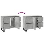Casa si Gradina - Mobilier - Mobilier baie - Comode baie - Dulap chiuveta baie, gri beton, 80x33x60 cm, lemn compozit - Infinity.ro