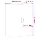 Casa si Gradina - Mobilier - Comode si corpuri - Comode - Dulap montat pe perete lemn vechi 69,5x34x90 cm lemn prelucrat - Infinity.ro