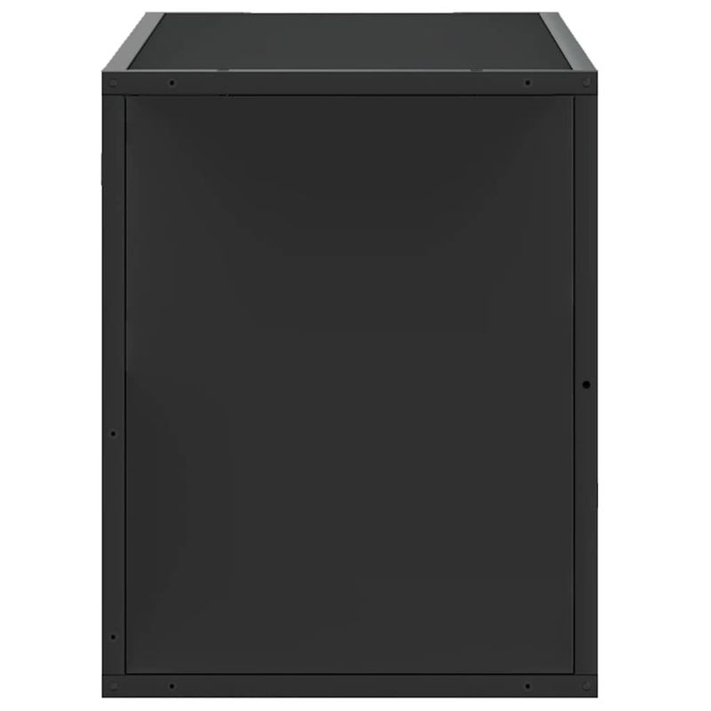 Casa si Gradina - Mobilier - Comode si corpuri - Comode - Dulap TV, negru, 80x31x39,5 cm, lemn prelucrat si metal - Infinity.ro