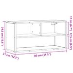Casa si Gradina - Mobilier - Comode si corpuri - Comode - Dulap TV, negru, 80x31x39,5 cm, lemn prelucrat si metal - Infinity.ro