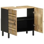 Casa si Gradina - Mobilier - Mobilier baie - Comode baie - Dulap chiuveta de baie, negru, 62x33x58 cm, lemn masiv de mango - Infinity.ro