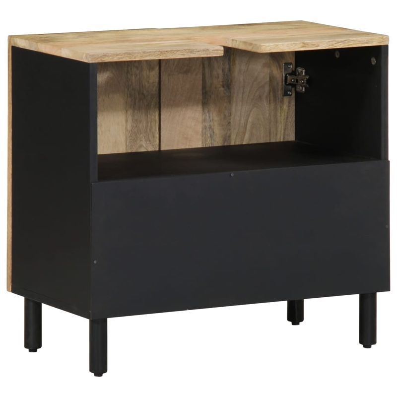 Casa si Gradina - Mobilier - Mobilier baie - Comode baie - Dulap chiuveta de baie, negru, 62x33x58 cm, lemn masiv de mango - Infinity.ro