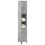 Casa si Gradina - Mobilier - Mobilier baie - Corpuri baie - Dulap de baie, gri beton, 30x30x190 cm, lemn prelucrat - Infinity.ro