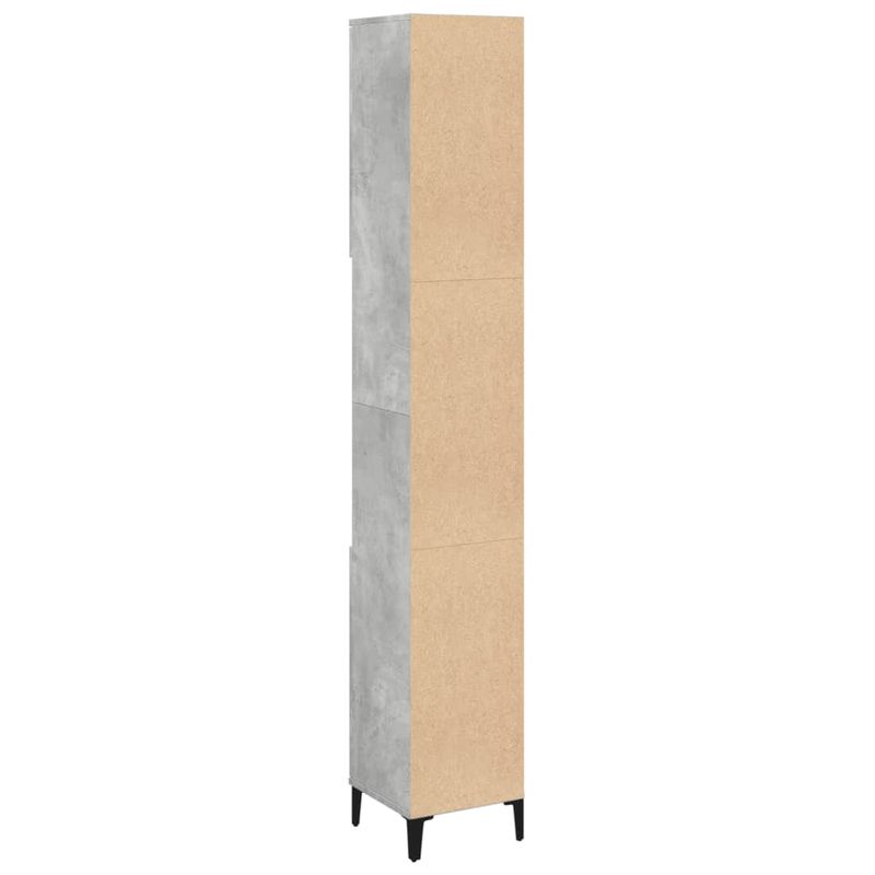 Casa si Gradina - Mobilier - Mobilier baie - Corpuri baie - Dulap de baie, gri beton, 30x30x190 cm, lemn prelucrat - Infinity.ro