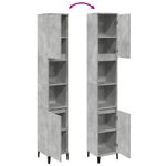Casa si Gradina - Mobilier - Mobilier baie - Corpuri baie - Dulap de baie, gri beton, 30x30x190 cm, lemn prelucrat - Infinity.ro