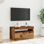 Casa si Gradina - Mobilier - Comode si corpuri - Comode - Dulap TV cu lumini LED lemn vechi 75x35x40 cm lemn prelucrat - Infinity.ro