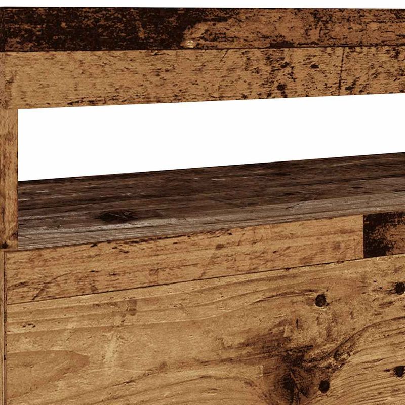 Casa si Gradina - Mobilier - Comode si corpuri - Comode - Dulap TV cu lumini LED lemn vechi 75x35x40 cm lemn prelucrat - Infinity.ro