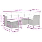 Casa si Gradina - Gradina si terasa - Mobilier exterior - Seturi mobila gradina - Set canapele de gradina cu perne, 6 piese gri deschis poliratan - Infinity.ro