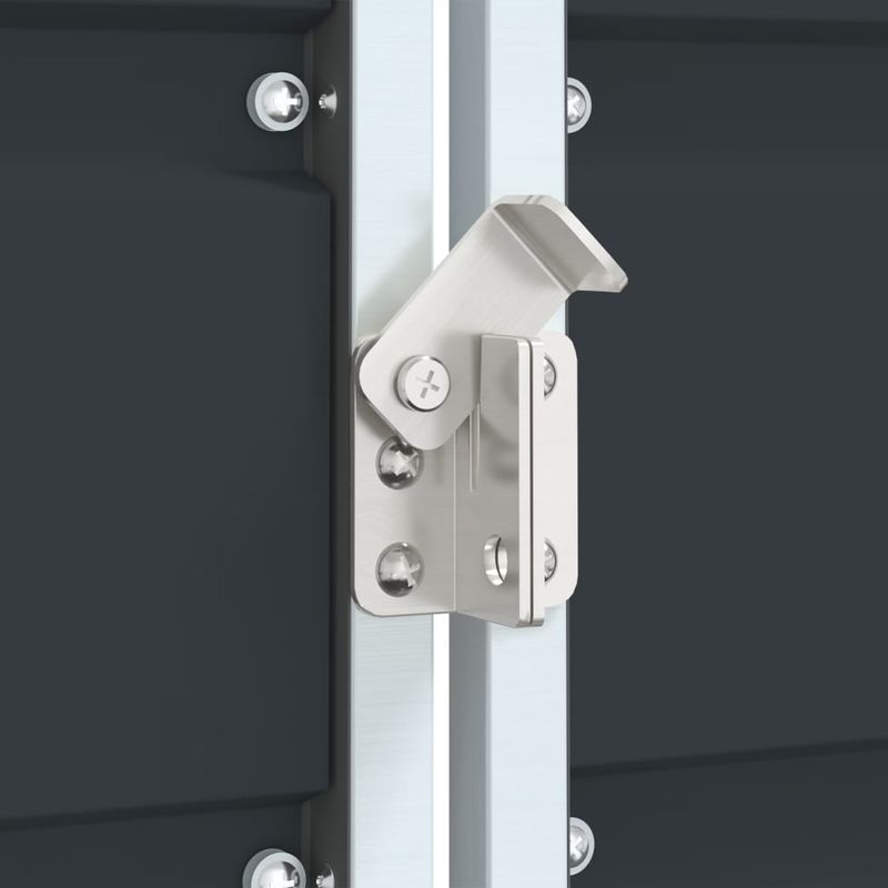 Casa si Gradina - Mobilier - Organizare si depozitare - Cosuri de gunoi - Depozitare cos gunoi cu roti 1 cos antracit 72x81x115 cm otel - Infinity.ro