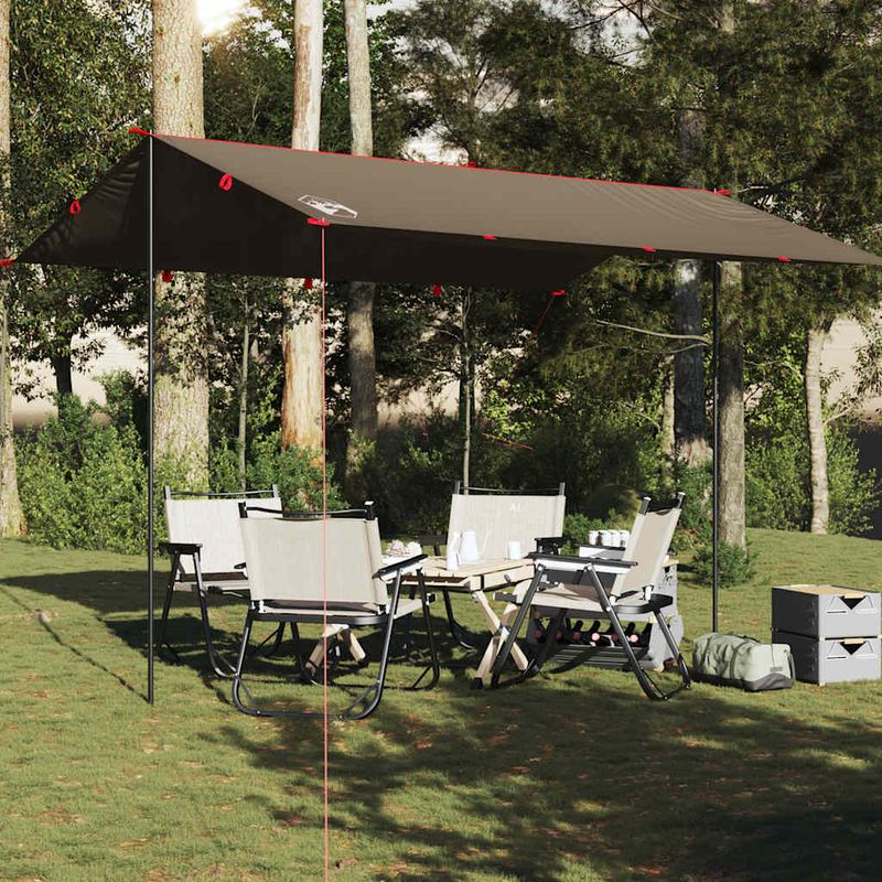 Sport si Outdoor - Camping - Copertine si adaposturi - Prelata de camping, maro, 406x306 cm, impermeabila - Infinity.ro