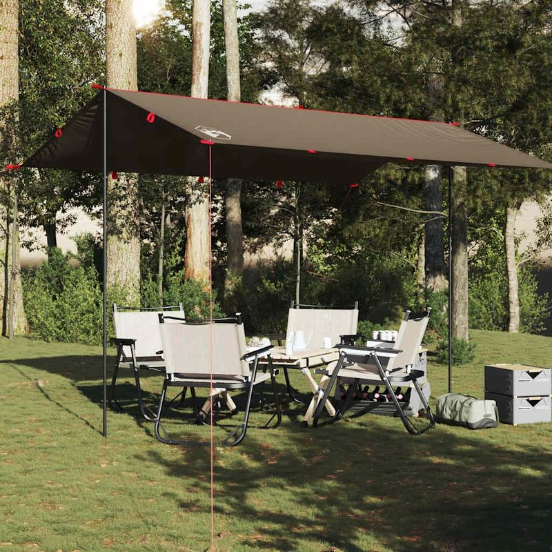 Sport si Outdoor - Camping - Copertine si adaposturi - Prelata de camping, maro, 406x306 cm, impermeabila - Infinity.ro