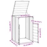 Casa si Gradina - Mobilier - Organizare si depozitare - Cosuri de gunoi - Depozitare cos gunoi cu roti 1 cos antracit 72x81x115 cm otel - Infinity.ro