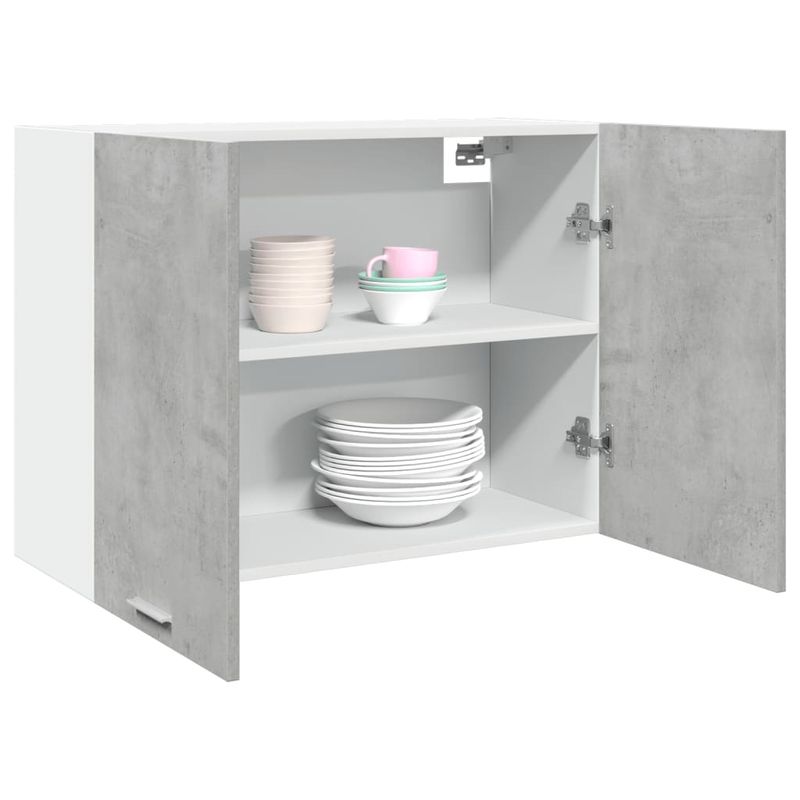 Casa si Gradina - Mobilier - Comode si corpuri - Corpuri bucatarie - Dulap suspendat, gri beton, 80 x 31 x 60 cm, PAL - Infinity.ro