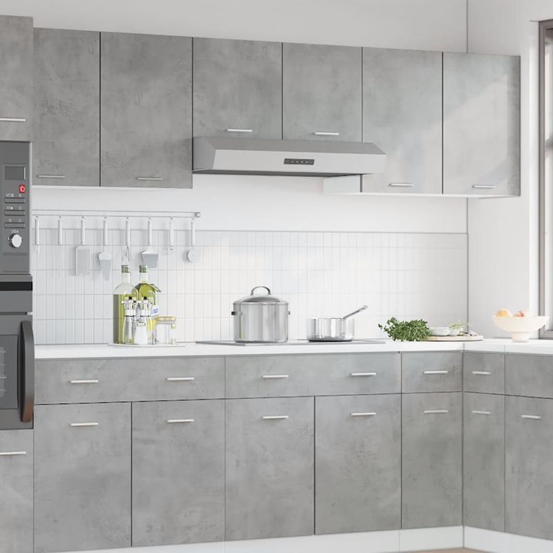 Casa si Gradina - Mobilier - Comode si corpuri - Corpuri bucatarie - Dulap suspendat, gri beton, 80 x 31 x 60 cm, PAL - Infinity.ro