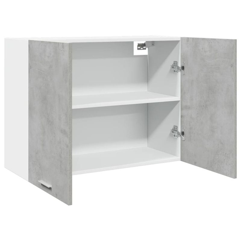 Casa si Gradina - Mobilier - Comode si corpuri - Corpuri bucatarie - Dulap suspendat, gri beton, 80 x 31 x 60 cm, PAL - Infinity.ro