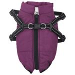 Petshop - Articole imbracaminte - Haine animale - Haina caini cu ham impermeabila reflectorizanta, violet, 2XL - Infinity.ro