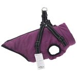 Petshop - Articole imbracaminte - Haine animale - Haina caini cu ham impermeabila reflectorizanta, violet, 2XL - Infinity.ro