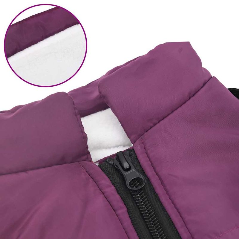 Petshop - Articole imbracaminte - Haine animale - Haina caini cu ham impermeabila reflectorizanta, violet, 2XL - Infinity.ro