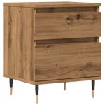 Casa si Gradina - Mobilier - Comode si corpuri - Noptiere - Noptiera, stejar artizanal, 40x35x50 cm, lemn prelucrat - Infinity.ro