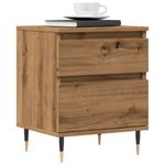 Casa si Gradina - Mobilier - Comode si corpuri - Noptiere - Noptiera, stejar artizanal, 40x35x50 cm, lemn prelucrat - Infinity.ro