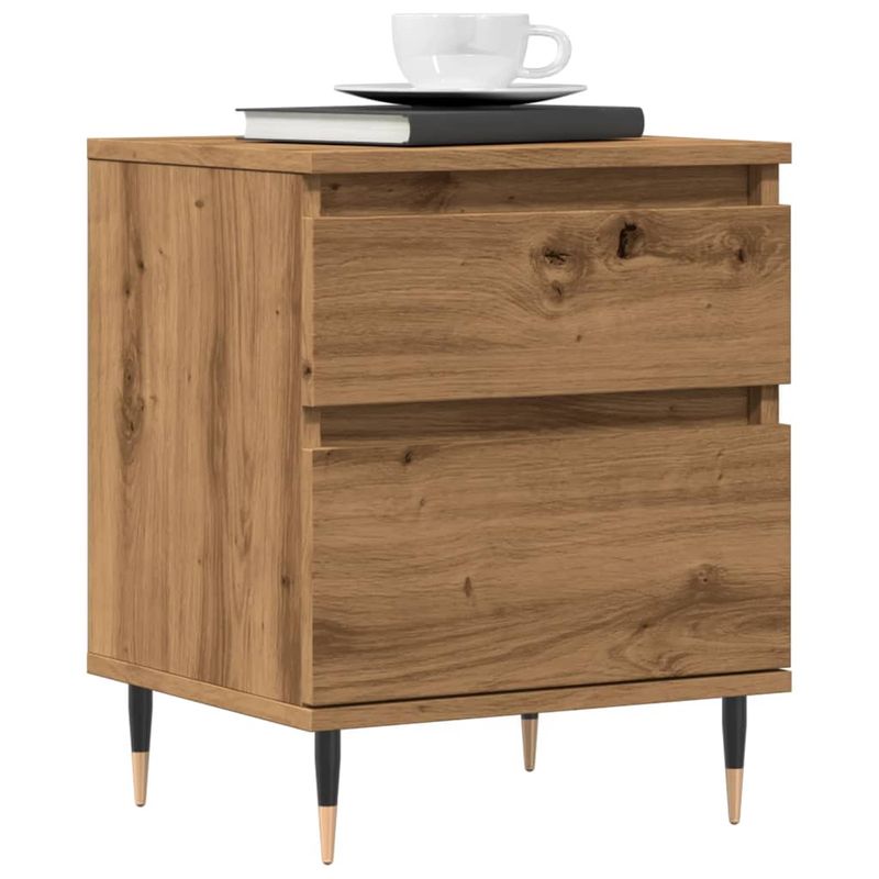 Casa si Gradina - Mobilier - Comode si corpuri - Noptiere - Noptiera, stejar artizanal, 40x35x50 cm, lemn prelucrat - Infinity.ro