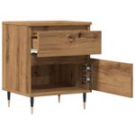 Casa si Gradina - Mobilier - Comode si corpuri - Noptiere - Noptiera, stejar artizanal, 40x35x50 cm, lemn prelucrat - Infinity.ro