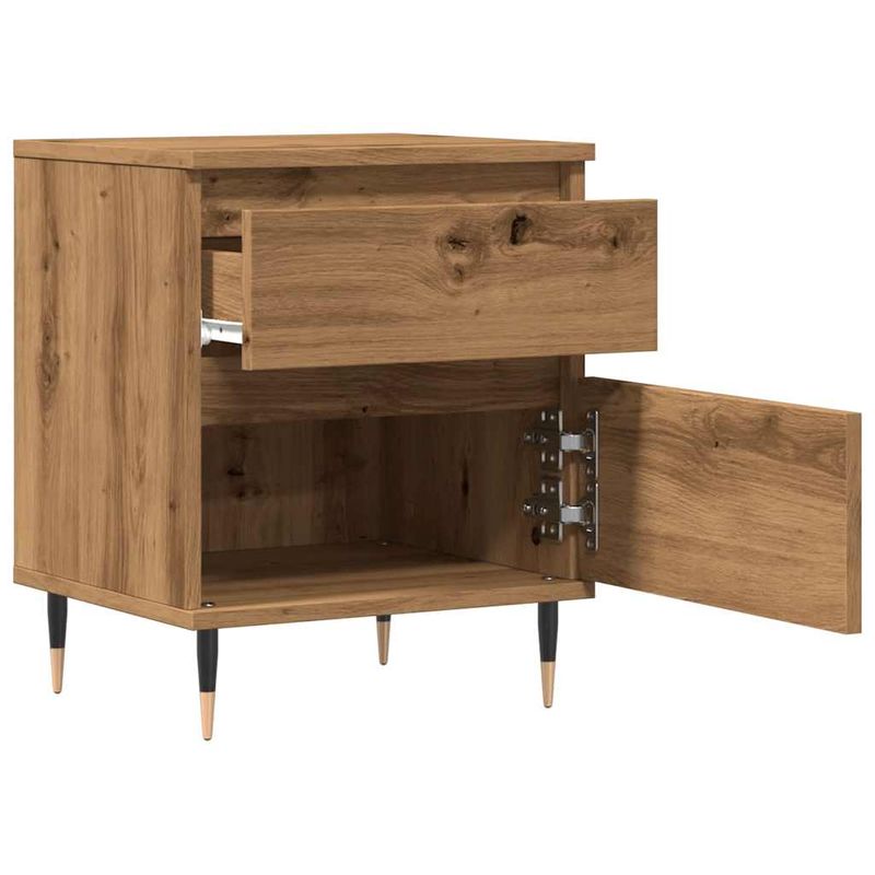 Casa si Gradina - Mobilier - Comode si corpuri - Noptiere - Noptiera, stejar artizanal, 40x35x50 cm, lemn prelucrat - Infinity.ro