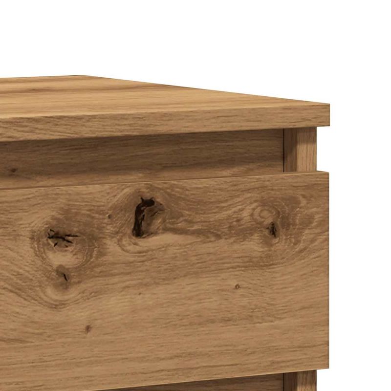 Casa si Gradina - Mobilier - Comode si corpuri - Noptiere - Noptiera, stejar artizanal, 40x35x50 cm, lemn prelucrat - Infinity.ro