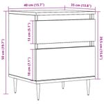 Casa si Gradina - Mobilier - Comode si corpuri - Noptiere - Noptiera, stejar artizanal, 40x35x50 cm, lemn prelucrat - Infinity.ro