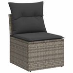 Casa si Gradina - Gradina si terasa - Mobilier exterior - Seturi mobila gradina - Set mobilier gradina cu perne, 6 piese, gri, poliratan - Infinity.ro
