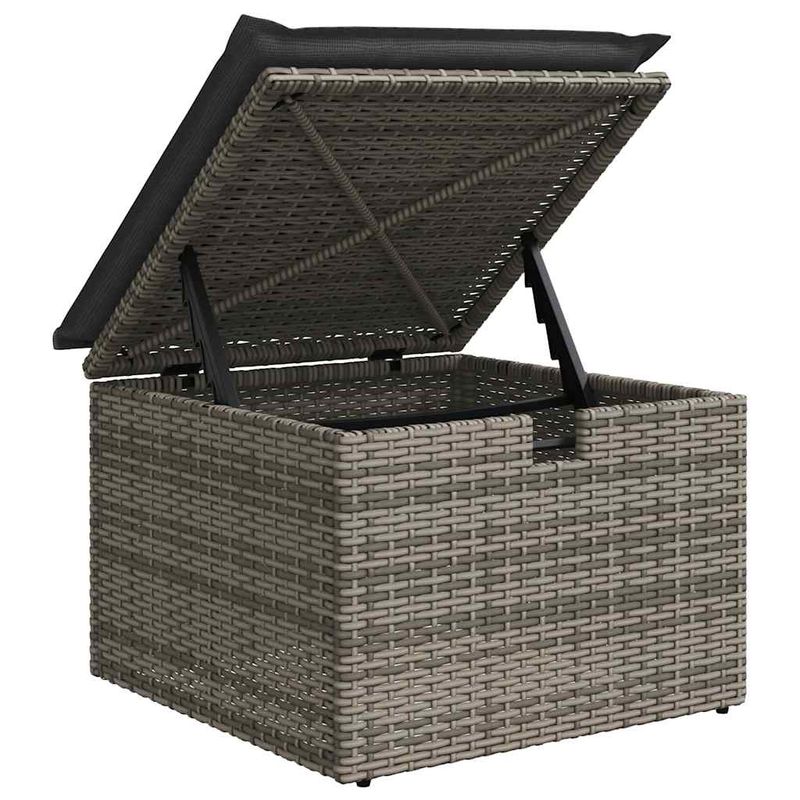 Casa si Gradina - Gradina si terasa - Mobilier exterior - Seturi mobila gradina - Set mobilier gradina cu perne, 6 piese, gri, poliratan - Infinity.ro