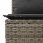 Casa si Gradina - Gradina si terasa - Mobilier exterior - Seturi mobila gradina - Set mobilier gradina cu perne, 6 piese, gri, poliratan - Infinity.ro
