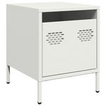 Casa si Gradina - Mobilier - Comode si corpuri - Noptiere - Noptiera, alb, 35x39x43,5 cm, otel - Infinity.ro