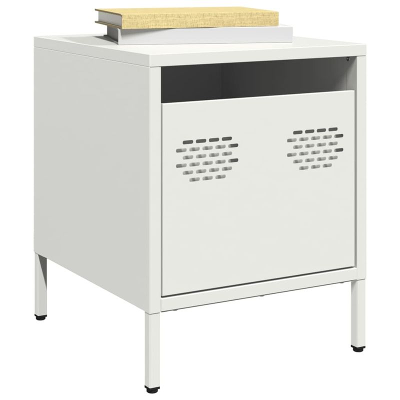 Casa si Gradina - Mobilier - Comode si corpuri - Noptiere - Noptiera, alb, 35x39x43,5 cm, otel - Infinity.ro