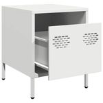 Casa si Gradina - Mobilier - Comode si corpuri - Noptiere - Noptiera, alb, 35x39x43,5 cm, otel - Infinity.ro
