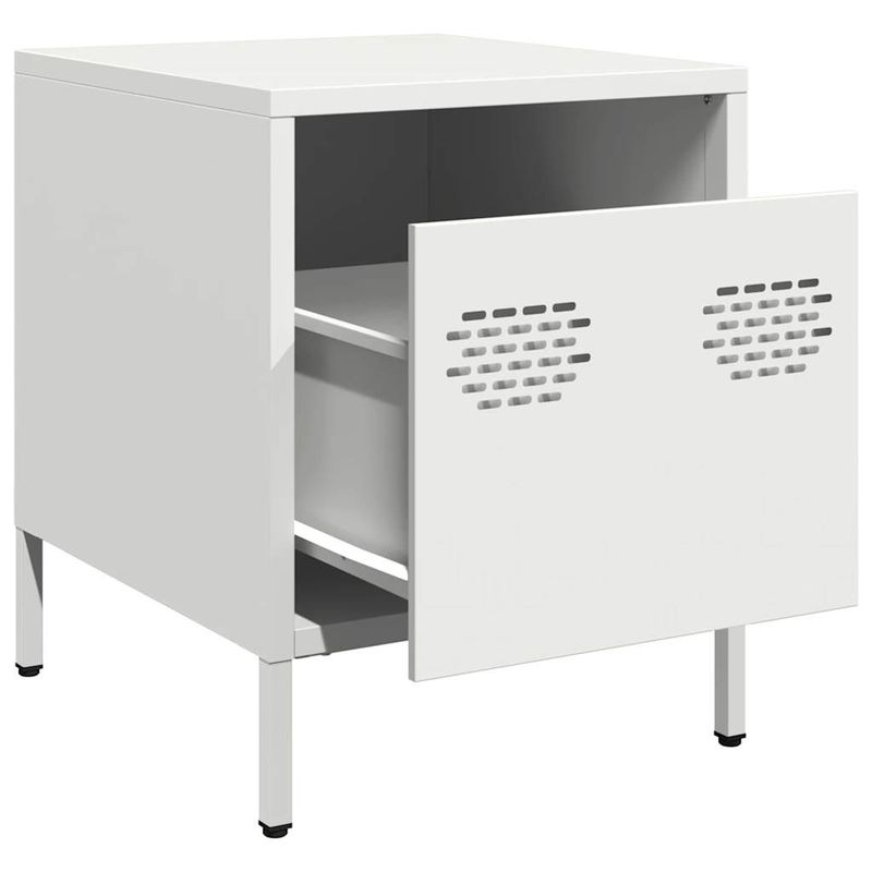 Casa si Gradina - Mobilier - Comode si corpuri - Noptiere - Noptiera, alb, 35x39x43,5 cm, otel - Infinity.ro