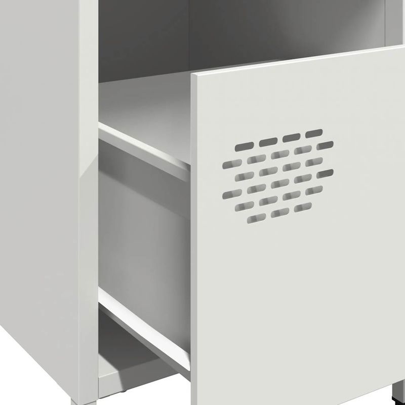 Casa si Gradina - Mobilier - Comode si corpuri - Noptiere - Noptiera, alb, 35x39x43,5 cm, otel - Infinity.ro