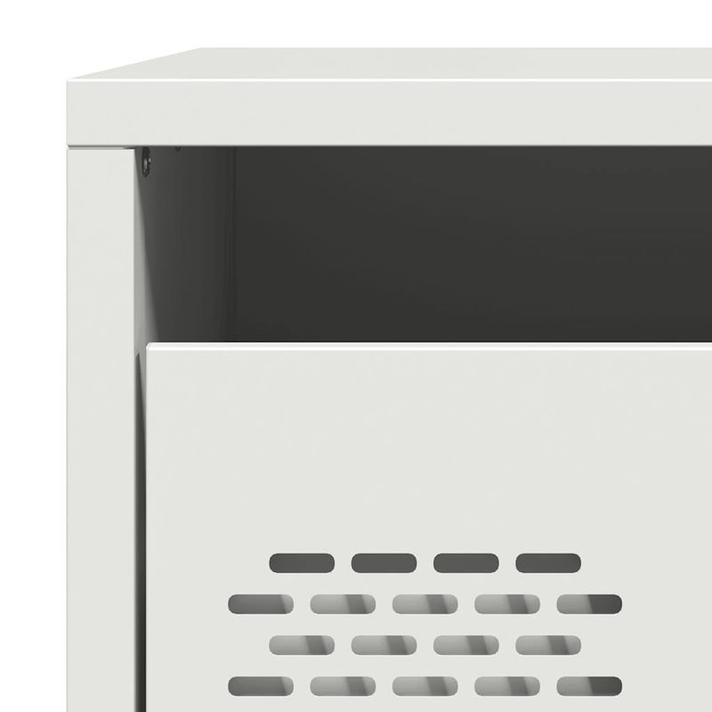 Casa si Gradina - Mobilier - Comode si corpuri - Noptiere - Noptiera, alb, 35x39x43,5 cm, otel - Infinity.ro