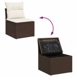 Casa si Gradina - Gradina si terasa - Mobilier exterior - Seturi mobila gradina - Set canapele de gradina cu perne, 9 piese, maro, poliratan - Infinity.ro