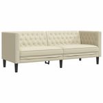 Casa si Gradina - Mobilier - Canapele si coltare - Canapele - Canapea Chesterfield cu 3 locuri, crem, piele ecologica - Infinity.ro