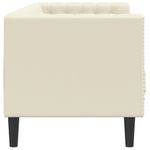 Casa si Gradina - Mobilier - Canapele si coltare - Canapele - Canapea Chesterfield cu 3 locuri, crem, piele ecologica - Infinity.ro
